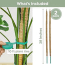 2 Pack 28'' Bendable Moss Pole Monstera Plant Support for Climbing Indoor Plants - Stakes for Potted Climbers - Tall Sticks Indoor Trellis for Houseplants - Accessories for Monstera Pot by GreenHaven Gardens