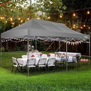 COBIZI 10x20 Heavy Duty Pop up Canopy Tent Easy Up Commercial Outdoor Canopy Wedding Party Tents for Parties All Season Wind & Waterproof Gazebo with Roller Bag,Grey(Frame Thickened) by GreenHaven Gardens