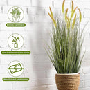 Green Onions Fake Plants,Artificial Plants Indoor, Fake Grass Decor Green Plant Fake Outdoor Flowers Fake Succulents,Artificial Tall Grass Plants with Pots House Decorative(36“ 2 Pack) by CozyNest Decor