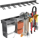 WALMANN Wall Mounted Garden Tool Organizer for Garage, Heavy Duty Folding Chair Storage Rack, 11-Inch Tools Storage Hooks for Shovels, Rakes, Ladders, Hold Up to 400 lbs by GreenHaven Gardens