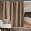 Full Blackout Privacy Curtains, 240 Inch Extra Wide Linen Blend Drapes, Pinch Pleat Window Drapery for Room Divider Storage/Space Room Separation, 1 Panel, W 240" x L 96", Taupe by CozyNest Decor