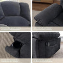 Oversized Power Recliner Chair 350lb with Hidable Cup Holders, Extra Wide Large Big Electric Recliner Chair with Lumbar Support Pillow Nursery Chair Living Room (Power, GREY-6001) by CozyNest Decor