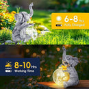 GIGALUMI Solar Garden Outdoor Statues for Women, Mom, Grandma. Glass Globe Elephant Figurine Housewarming and Birthday Gifts Elephant Statue Decor for Backyard, Patio, Balcony, Lawn, Pond by GreenHaven Gardens