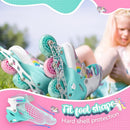 SULIFEEL Rainbow Unicorn Inline Skates for Girls Boys 4 Size Adjustable Light up Wheels Skates for Kids Beginner by TinyTreasures Baby Boutique