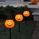Halloween Decorations Wizard Hat Pumpkin Outdoor String Lights, 4 Pack Halloween Pumpkin Hat Pathway Marker Stake Lights with 4 C7 LED Bulbs for Outdoor Halloween Party Garden Garden Lawn Walkway by GreenHaven Gardens