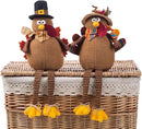 Ogrmar 2 Pack Stuffed Turkey Couple Doll Thanksgiving Tabletop Decoration Exquisite Handmade Turkey Doll Kit for Autumn Fall Thanksgiving Home Decor by CozyNest Decor