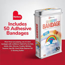 BioSwiss Bandages, Rainbow Shaped Self Adhesive Bandage, Latex Free Sterile Wound Care, Fun First Aid Kit Supplies for Kids, 50 Count by TinyTreasures Baby Boutique