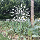 Unique and Magical Metal Windmill, 3D Wind Kinetic Sculpture, Wind Spinner Solar, Lawn Solar Wind Spinners for Yard and Garden, Wind Catchers Metal Outdoor Patio Decoration (1 PCS -Silver) by CozyNest Decor