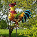 Tryme Rooster Solar Lights Outdoor Decorative Garden Statue Gifts for Chicken Lovers Women Mother Metal Yard Art for Lawn by GreenHaven Gardens