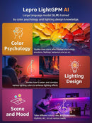 Lepro TB2 AI Smart Table Lamp, RGB+IC Addressable LED Lamp Alexa Google Enable, APP Control Color Changing Modern Spiral Lamp No Remote, Music Sync, AI Generated Lighting LLM,2.4 GHz WiFi/Bluetooth by TinyTreasures Baby Boutique