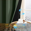NICETOWN 100% Blackout Greyish Green Window Curtains 96 inches Long 2 Panels Set for Bedroom, Thermal Insulated Grommet Drapes, Room Darkening Curtain for Living Room(W52 x L96 Inch) by TinyTreasures Baby Boutique
