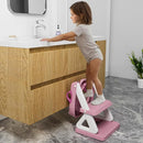Potty Training Seat with Step Stool Ladder for Kids and Toddler,Wiifo Sturdy Potty Ladder with Soft Padded Cushion for Toddler Boys and Girls(Pink) 2025 New Version by TinyTreasures Baby Boutique