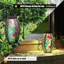 Solar Lanterns Outdoor Hanging Light - Solar Powered Hummingbird Glass LED Lights Decorative Waterproof Tabletop Lamp with Hollowed-Out Design for Indoor Yard Table Patio Garden Pathway Holiday by GreenHaven Gardens