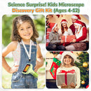 3.0" Screen Digital Microscope for Kids: 1000X Rechargeable Mini Pocket Portable Miniscope Magnifying Glass 4K Coin Jewelry Loupe Edu Science STEM Toy Xmas Gift 4-12 Boys Girls by TinyTreasures Baby Boutique