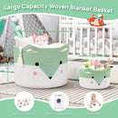 Large Baby Basket Toy Storage 3 Pack, (20"x13.8") Woven Baby Laundry Basket, Stuffed Animal Storage. by TinyTreasures Baby Boutique