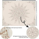 Damanse Floral Tapestry Wall Hanging Cute,Boho Wall Tapestry for Bedroom Aesthetic,Mandala Living Room Decor for Teen Girls (Flaxen, 34.80" x 47.20") by CozyNest Decor