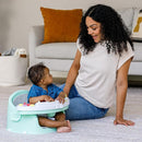 Infantino Music & Lights 3-in-1 Discovery Seat and Booster - Convertible Booster, Infant Activity Seat and Feeding Seat with Electronic Piano for Sensory Exploration, for Babies and Toddlers, Mint by TinyTreasures Baby Boutique