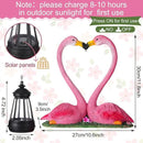 Kiss Flamingo Statue Garden Decor with Solar Lights LED Outdoor Decoration Figurines for Yard Patio, Porch, Home, Flamingo Gift for Mothers Day, Women, Mom, Grandma Anniversary Couple Wife by GreenHaven Gardens