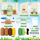Crochet Kit for Beginners - 3 PCS Potted Plants Crochet Kit with Step-by-Step Video Tutorials, Beginner Crochet Kits for Adults Kids, Potted Plant with Swing Crocheting Set by TinyTreasures Baby Boutique