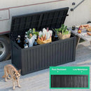 180 Gallon Outdoor Deck Box,Storage Lockable Waterproof Patio Furniture,Garden Tools,Cushions,Pool Accessories Outside Storage Resin Box(Black) by CozyNest Decor