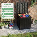 DRATO 50 Gallon Deck Box, Outdoor Storage Box for Patio Cushion, Sports Equipment, Garden Tools,Waterproof Patio Storage box, Lockable (Black) by CozyNest Decor