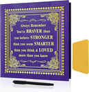 Inspirational Leather Photo Album,Magnetic Self-Stick Page Photo Album,Family Album,Hand Made DIY Albums Holds 3x5, 4x6, 5x7, 6x8 Photos (purple-always remember) by TinyTreasures Baby Boutique