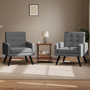 Kromax Mid-Century Modern Accent Chair Set of 2 for Living Room, 496 Lb. Weight Capacity, Dual Armrests, Comfy Extra Large Seat, Timeless Style Perfect for Reading & Relaxing, Dark Grey by CozyNest Decor