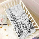 Western Desert Landscape Crib Sheets for Boys and Girls, Fitted Baby Crib Sheets Soft and Breathable Mini Crib Sheets 52 X 28 X 9 Inches by TinyTreasures Baby Boutique