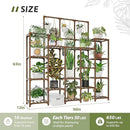 63'' Tall Plant Stand Indoor Outdoor 14-Tier Heavy Duty Plant Shelf for Plants Large Plant Stands for Living Room Garden Balcony Patio Hanging Planter Stand by GreenHaven Gardens