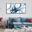 AJAZIKO Blue Wall Art Large Pictures for Living Room Abstract Wall Decor Wall Decoration Print Pictures Canvas Framed Artwork Paintings for Office Above Bed Wall Decor 24×48IN by CozyNest Decor