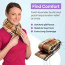 SunnyBay Microwave Heating Pad, Microwavable Heated Neck and Shoulder Wrap, Soothing Weighted Moist Heat or Ice Pack with Flaxseed and Lavender, 26x5 Inches, 2.5 lbs, Made in USA, London by CozyNest Decor