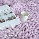 Maetoow Chenille Chunky Knit Blanket Throw (60×80 Inch), Handmade Warm & Cozy Blanket Couch, Bed, Home Decor, Soft Breathable Fleece Banket, Christmas Thick and Giant Yarn Throws, Purple by CozyNest Decor