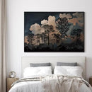 SIGNWIN 46"x72" Extra Large Framed Wall Art Silhouetted Trees at Dusk, Dramatic Forest and Cloudscape for Home Living Room Bedroom Decor (Frame Assembly Required) by CozyNest Decor