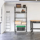 Seville Classics UltraDurable Heavy Duty NSF Solid Steel Wire Rack Storage Unit, Organizer for Garage, Warehouse, Office, Restaurant, Classroom, Kitchen, Black, 5-Tier Shelving, 36" W x 18" D by CozyNest Decor
