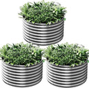 3 Pack 2x2ft Galvanized Raised Garden Bed Outdoor, Metal Garden Bed for Vegetables, Above Ground Garden Box for Flower, Steel Raised Beds for Gardening - 2FTx2FTx10inch by GreenHaven Gardens