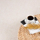 CAMILSON Indoor and Outdoor Runner Rug Off-White Solid Woven Design Easy-Cleaning Non Shedding Farmhouse Living Room Bedroom Garden Patio and Kitchen Washable Outside Carpet Alfombras (2x7) by CozyNest Decor