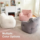 Hobestluk Bean Bag Chair for Adult Small Bean Bag Chairs with Arms Furry Beanbag Chair with Foam Filler Stuffed Bean Bag Sofa for Reading in Bedroom Living Room and Dorms(Pink) by CozyNest Decor