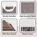 GRANNY SAYS Storage Baskets for Shelves, Closet Organizer Bins, Clothes Storage Bins with Metal Frame, Extra Large Baskets for Organizing and Storage, Collapsible, Gray&White, 2-Pack by CozyNest Decor