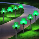 2*4 Pack LED St. Patricks Shamrock Pathway Lights for St. Patricks Day Decorations, Green Lucky Clover Pathway Stake Lights Outdoor Waterproof, UL Certified for Lawn Yard Walkway Irish Decor, Plug In by GreenHaven Gardens