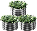 3 Pack 2x2FT Round Galvanized Raised Garden Bed Outdoor,Metal Garden Bed for Vegetables,Steel Raised Beds for Gardening,Above Ground Garden Box for Flower by GreenHaven Gardens