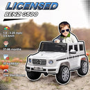 Aosom 12V Kids Electric Car, Mercedes Benz G500 Licensed Battery Powered Ride on Truck for Kids with Remote Control, Headlights, Music, Suspension & Storage for Boys and Girls, White by TinyTreasures Baby Boutique