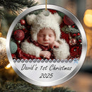 Personalized Newborn Photo Christmas Ornament 2025 - Baby’s First Holiday Keepsake - New Baby Custom Ornament - Gift for New Parents Mom Dad - Christmas, Birthday Gift for Boys, Girls by TinyTreasures Baby Boutique
