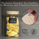 Glass Storage Jars Set Elegant Containers with Airtight Bamboo Lids, Perfect for Kitchen Organization - Flour, Rice, Pasta, Sugar, Coffee Beans, Accessories Included (2 packs(37oz / 110oz)) by CozyNest Decor
