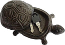 BSTGIFTS Cast Iron Turtle Key Hider - Spare Key Holder - Garden Decoration Turtle, Jewelry Trinkets Box for Key, Ear Studs, Ring, Paper Clip (Antique Brown)… by GreenHaven Gardens