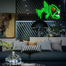 Fish Neon Sign LED Skeleton Fish Neon Light for Wall Decor Dimmable Green Fish Bones Light Up Sign for Living Room Game Room Restaurant Man Cave Art Wall Decoration (16.7 ''*12.8 '') by CozyNest Decor