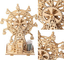 Solar 3D Wooden Puzzle Ferris Wheel DIY Model Kit Craft Sets Educational Wood Mechanical Building Toys for Adult Men Kids by TinyTreasures Baby Boutique