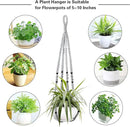 Augshy 2 Packs Macrame Hanging Planter, Indoor Hanging Planter Basket with Wood Beads Decorative Macrame Pot Hanger for Home Decor (Grey) by GreenHaven Gardens