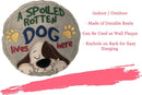 Spoontiques - Garden Décor - Spoiled Rotten Dog Stepping Stone - Decorative Stone for Garden by GreenHaven Gardens