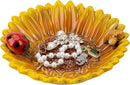 Sunflower Jewelry Dish Trinket Tray Ceramic Key Tray Bowl for Entryway Table, Sunflower Candy Dish Soap Holder Gift Decorative Bowl for Home Decor Kitchen Bathroom Sink (Bee, Ladybug) by CozyNest Decor