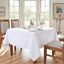 sancua Square Tablecloth - 70 x 70 Inch - Water Resistant Spill Proof Washable Polyester Table Cloth, Decorative Fabric Table Cover for Dining Tables, Buffet Parties and Camping, White by CozyNest Decor